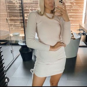 Mini Dress with Ruched Sides